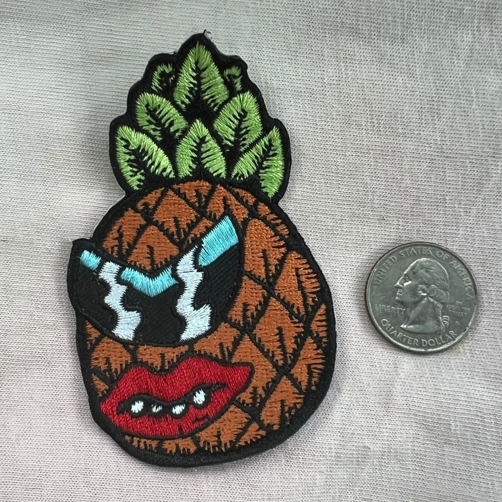 Goblinko PINEAPPLE FACE PATCH BN Game Fantasy Vest Jacket Sean Aaberg Brwn Green